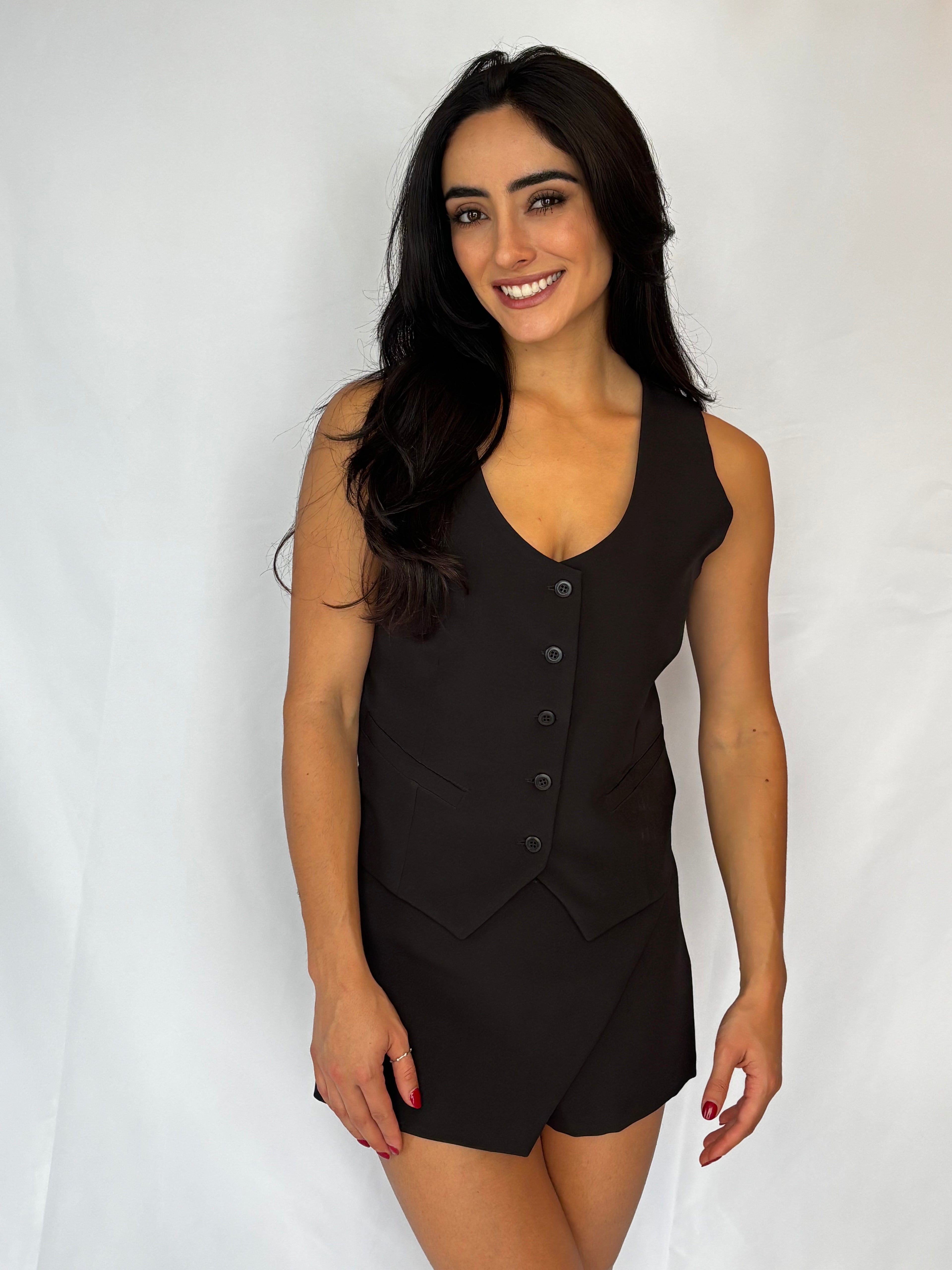 Falda short negro