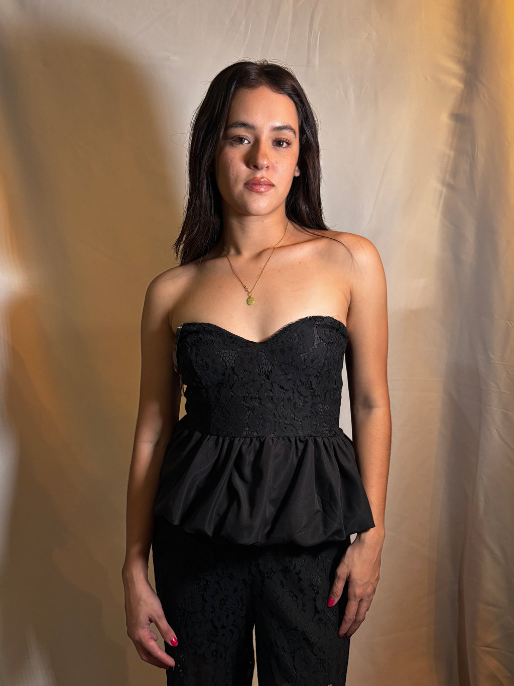 Set tejido globo negro